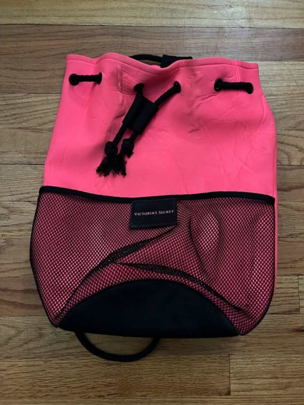 Victoria's Secret Pink Neoprene Drawstring Bag
